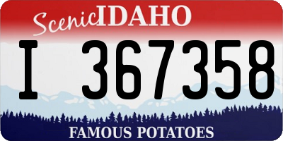 ID license plate I367358