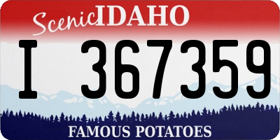 ID license plate I367359