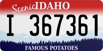 ID license plate I367361