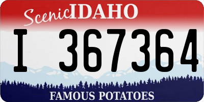 ID license plate I367364