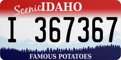 ID license plate I367367