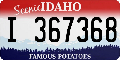ID license plate I367368