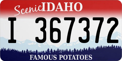ID license plate I367372