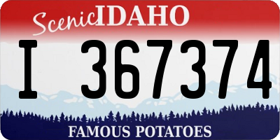 ID license plate I367374
