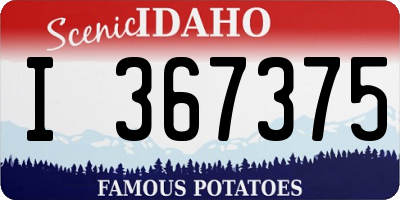 ID license plate I367375