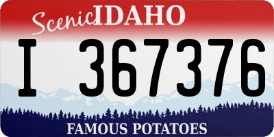 ID license plate I367376