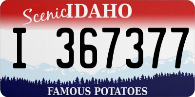 ID license plate I367377