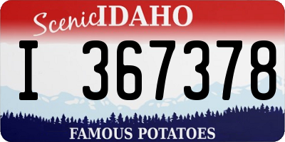 ID license plate I367378