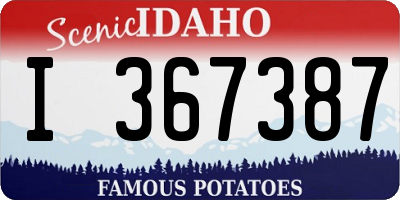 ID license plate I367387