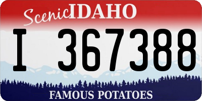 ID license plate I367388