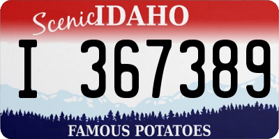 ID license plate I367389