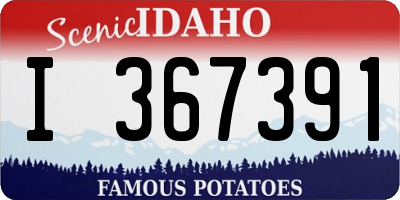 ID license plate I367391