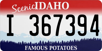 ID license plate I367394
