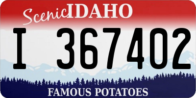 ID license plate I367402