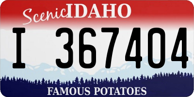 ID license plate I367404