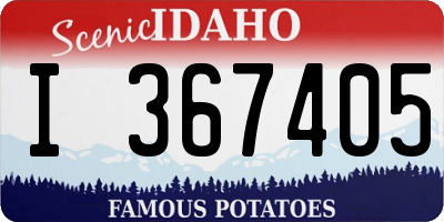 ID license plate I367405