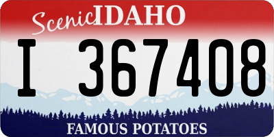 ID license plate I367408
