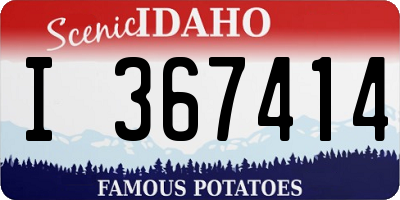 ID license plate I367414