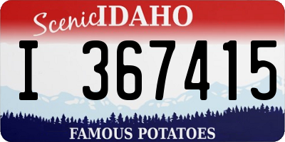 ID license plate I367415