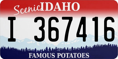 ID license plate I367416