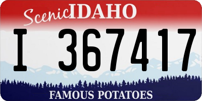 ID license plate I367417