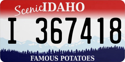 ID license plate I367418