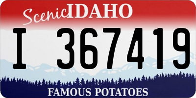 ID license plate I367419
