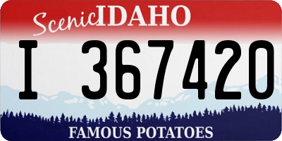 ID license plate I367420