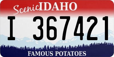 ID license plate I367421