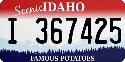 ID license plate I367425