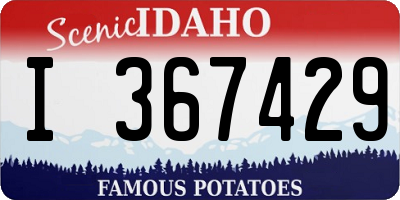 ID license plate I367429