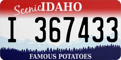 ID license plate I367433