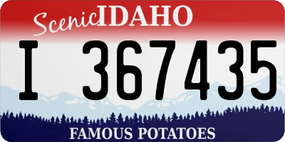 ID license plate I367435