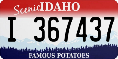 ID license plate I367437