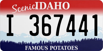ID license plate I367441