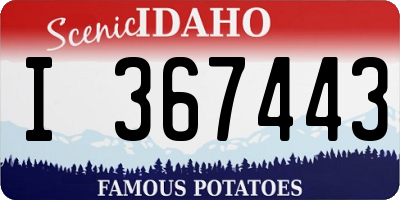 ID license plate I367443