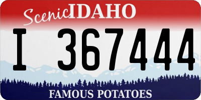 ID license plate I367444