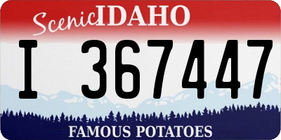 ID license plate I367447