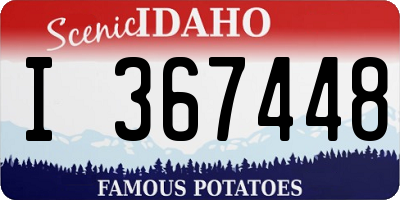 ID license plate I367448