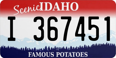 ID license plate I367451