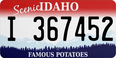 ID license plate I367452