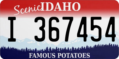 ID license plate I367454