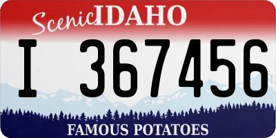 ID license plate I367456