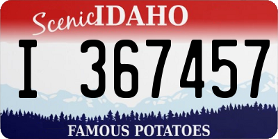 ID license plate I367457