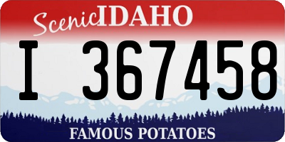 ID license plate I367458