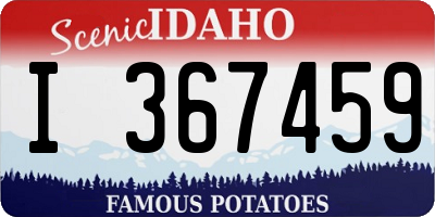ID license plate I367459
