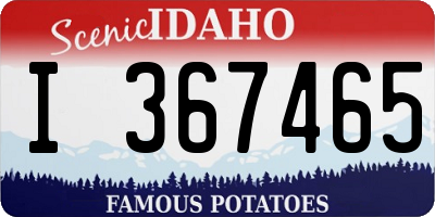 ID license plate I367465