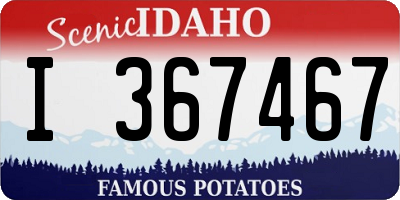 ID license plate I367467