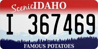 ID license plate I367469