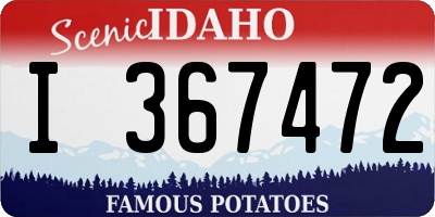 ID license plate I367472